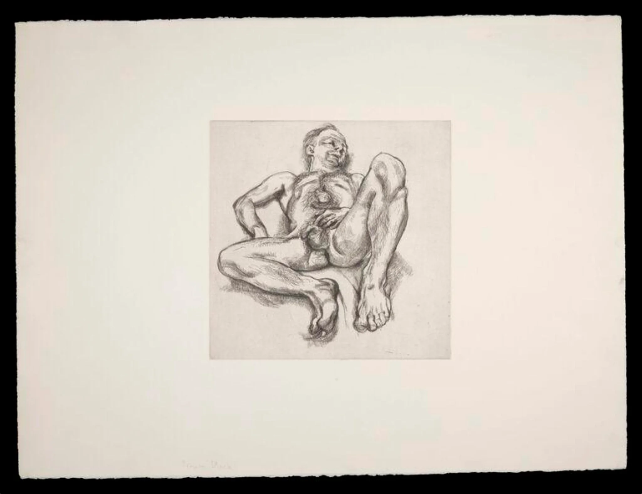 Naked Man on a Bed