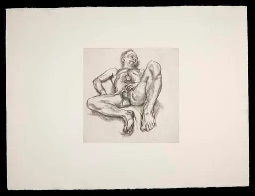Naked Man on a Bed