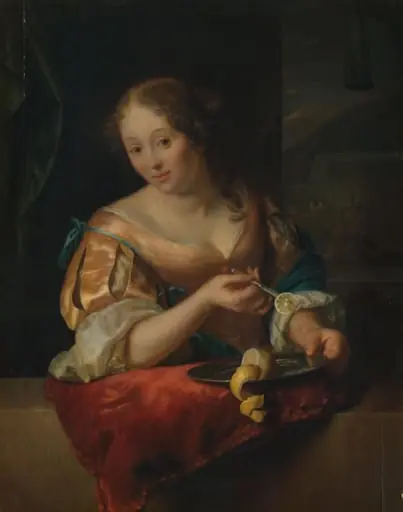 Young Woman with Lemon