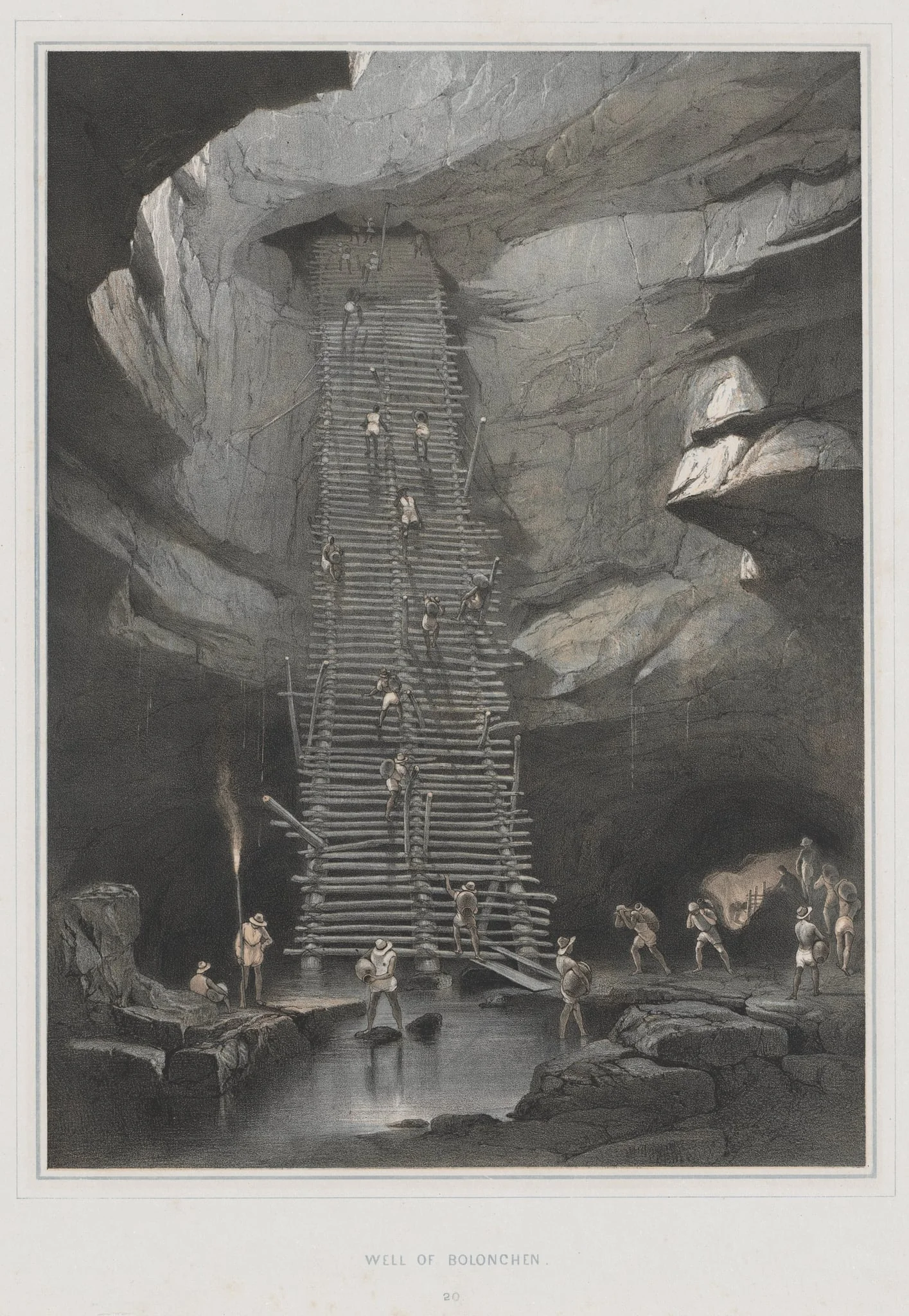 Views of Ancient Monuments in Central America, Chiapas and Yucatan, Pl. 20: Well of Bolonchen, by Frederick Catherwood, 1844