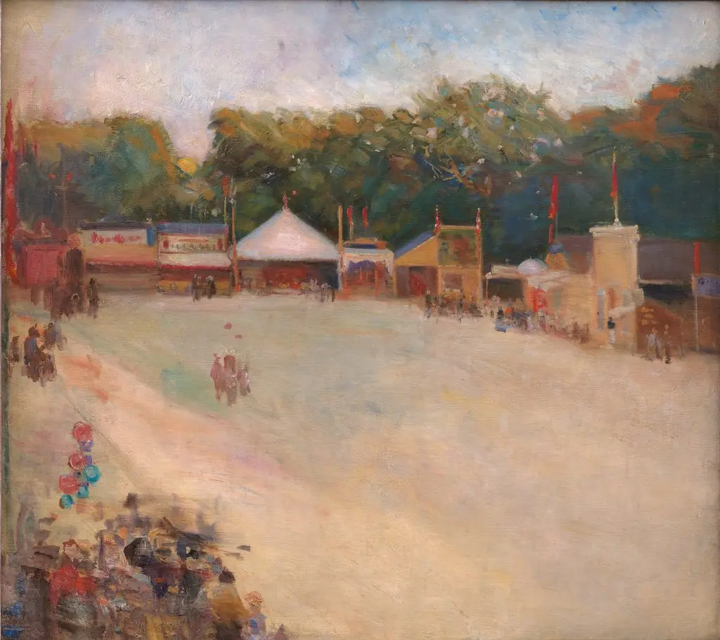 A Summer's Evening at the Fun Fair in the Deer park, North of Copenhagen