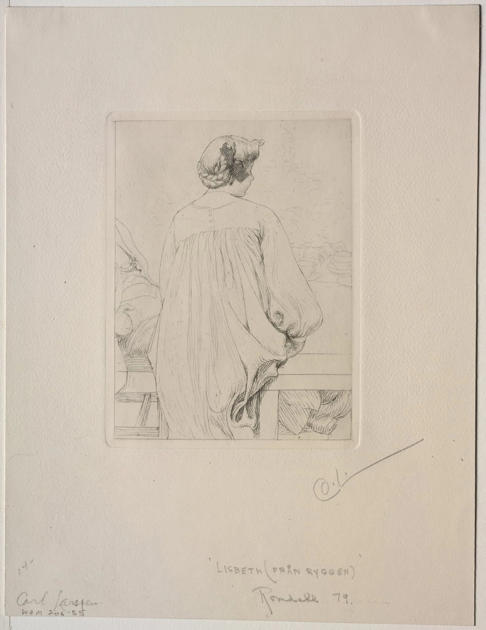 Lisbeth, Seen from Behind, by Carl Larsson, 1911