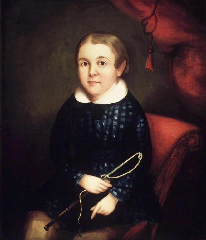 Portrait of a Child of the Harmon Family, by Unknown, oil, 1840