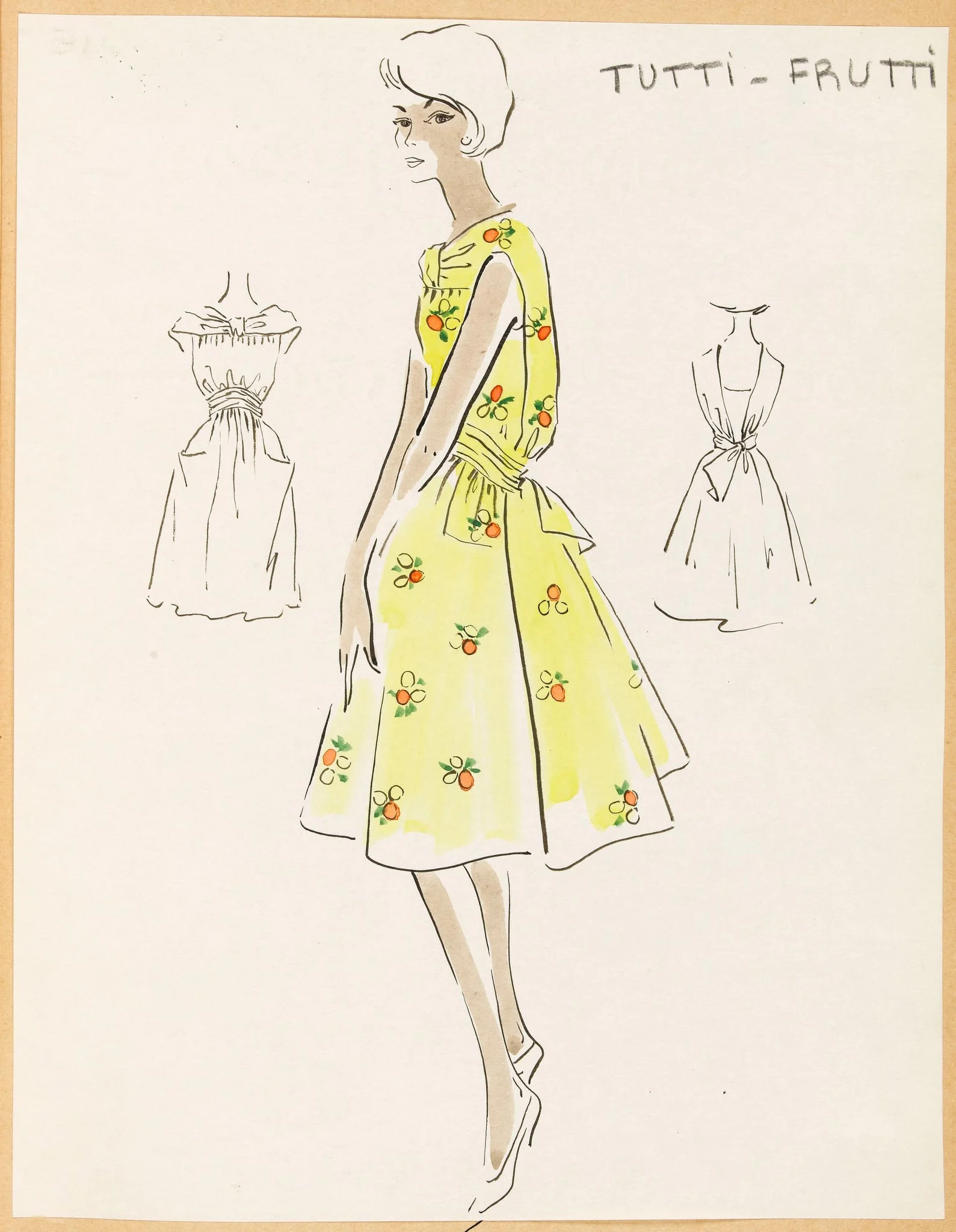 Tutti-frutti, by Marie-Louise Carven, 1957