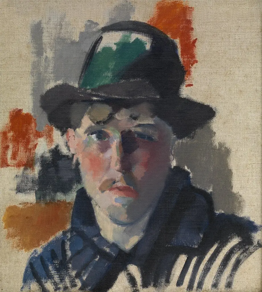 Self Portrait in a Green Hat