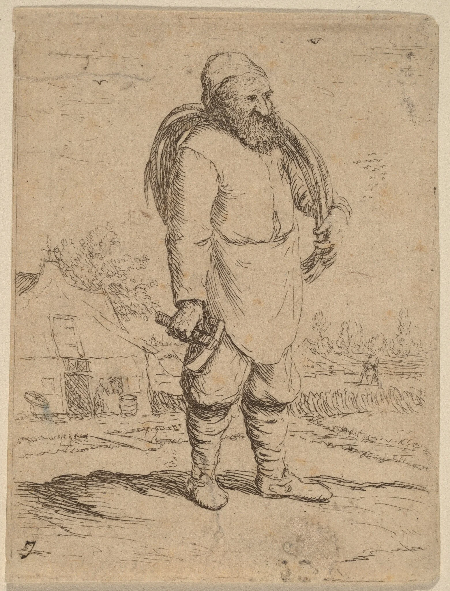A Cooper, by Willem Basse, ink, 1630