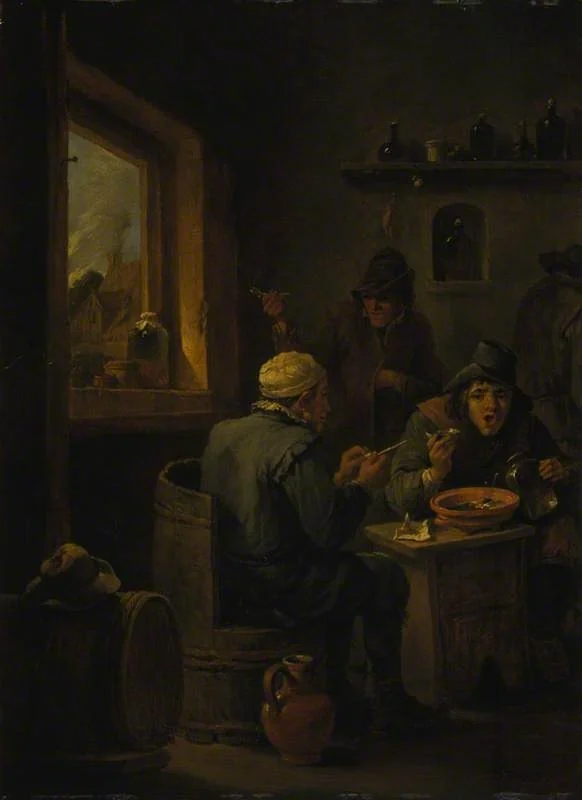 Boors Drinking, by David Teniers the Younger, oil, 1637