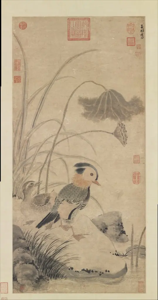Withered Lotuses and Mandarin Ducks