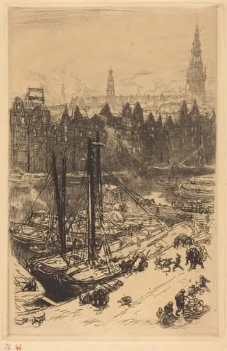 Amsterdam Seen from Victoria Hotel (Amsterdamvue de Victoria Hotel)