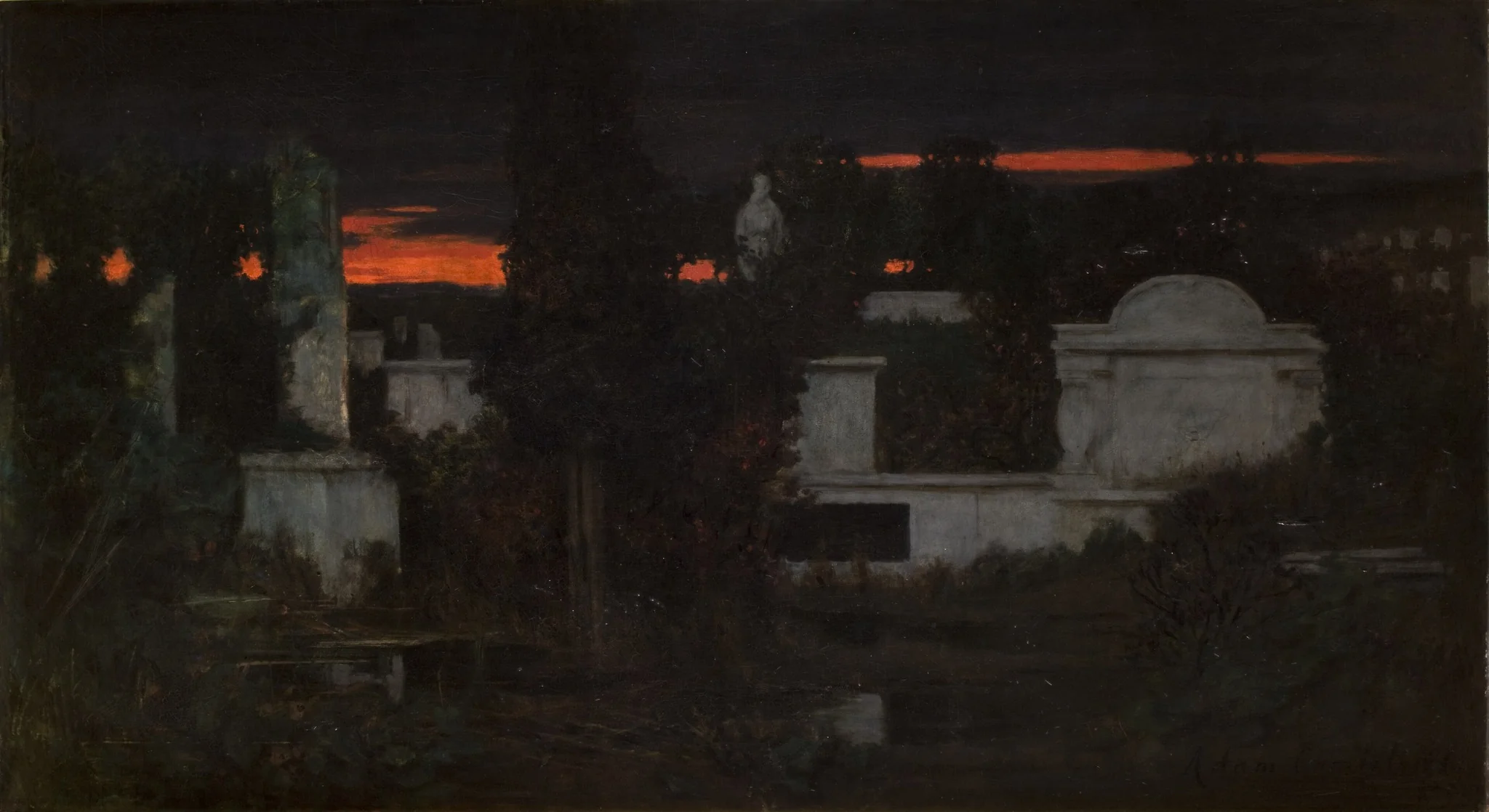 Italian Cemetery at Dusk
