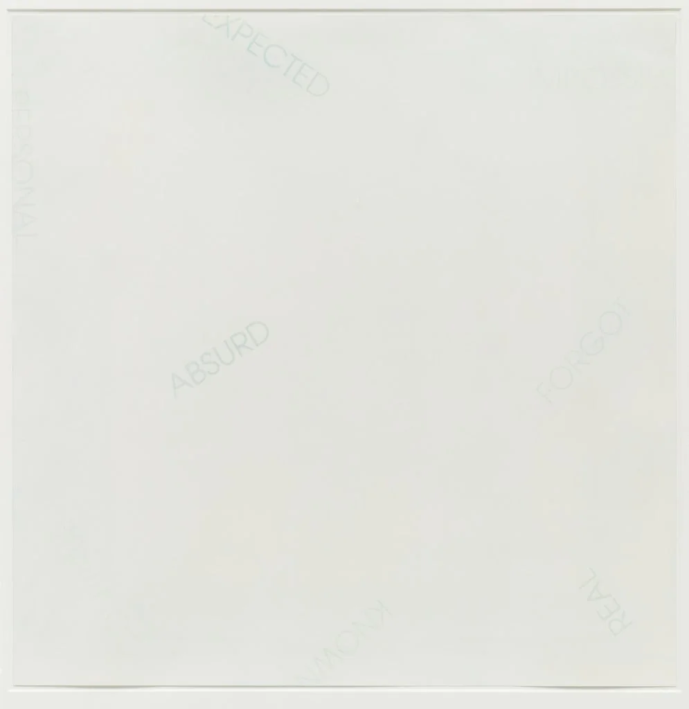 Untitled, by Robert Barry, ink, 1994