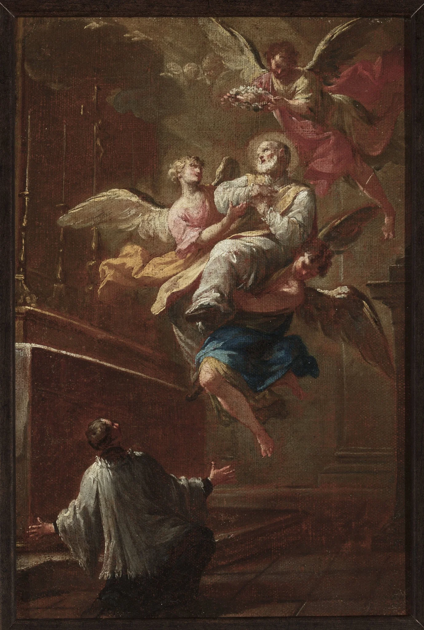 Saint elevated to heaven