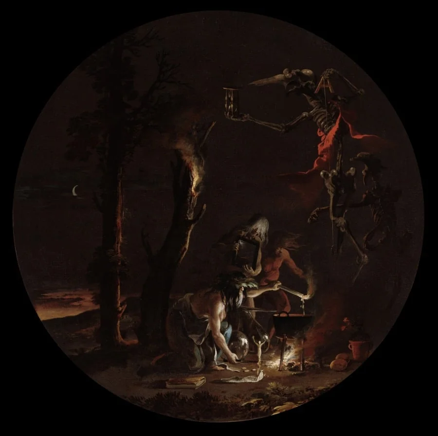 Scenes of Witchcraft: Evening, by Salvator Rosa, unspecified, 1647