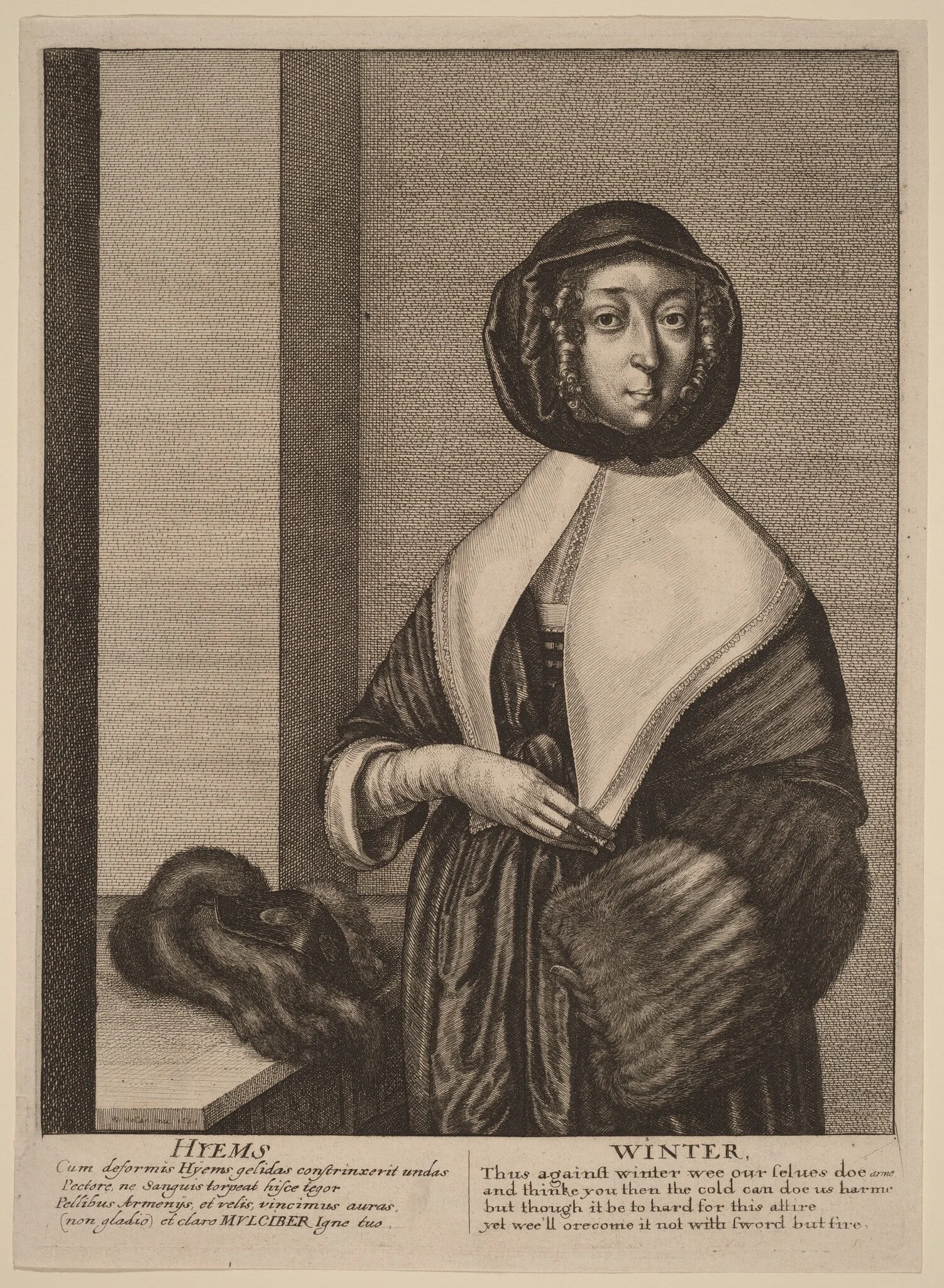 Winter, by Wenceslaus Hollar, ink, 1641