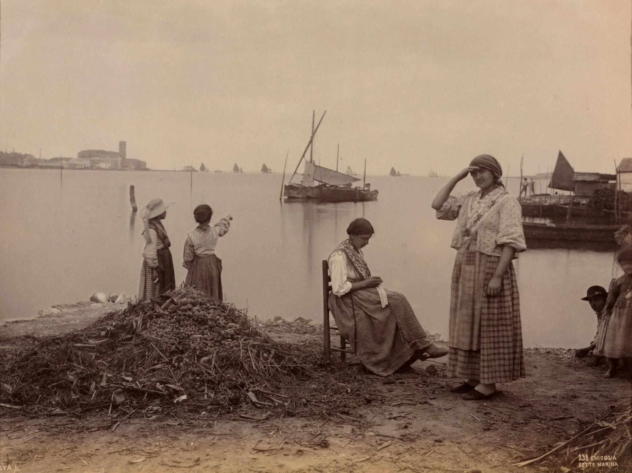 Chioggia, Under the Marina, by Carlo Naya, 1870