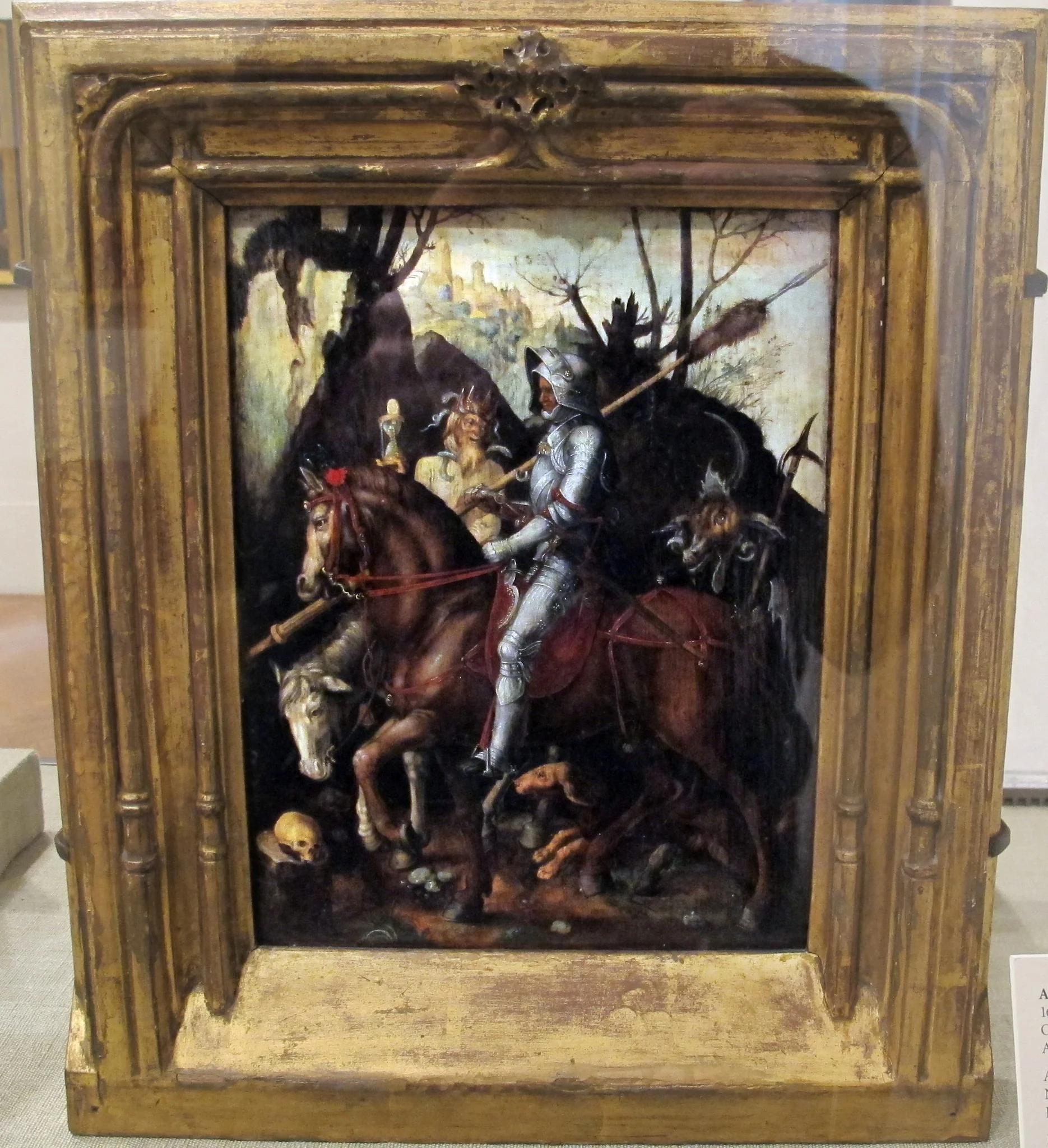 cavaliere, la morte il diavolo, by Cornelis van Dalem, unspecified, 1650