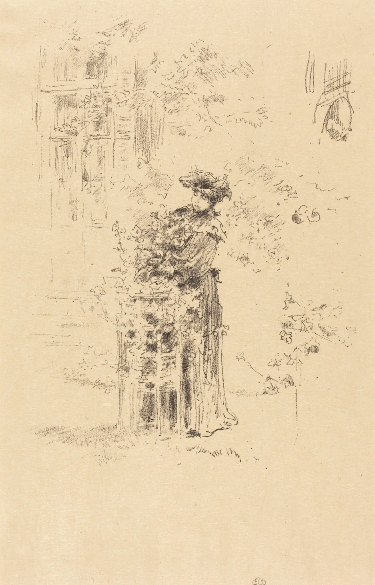 La Belle Jardinière, by James McNeill Whistler, ink, 1894