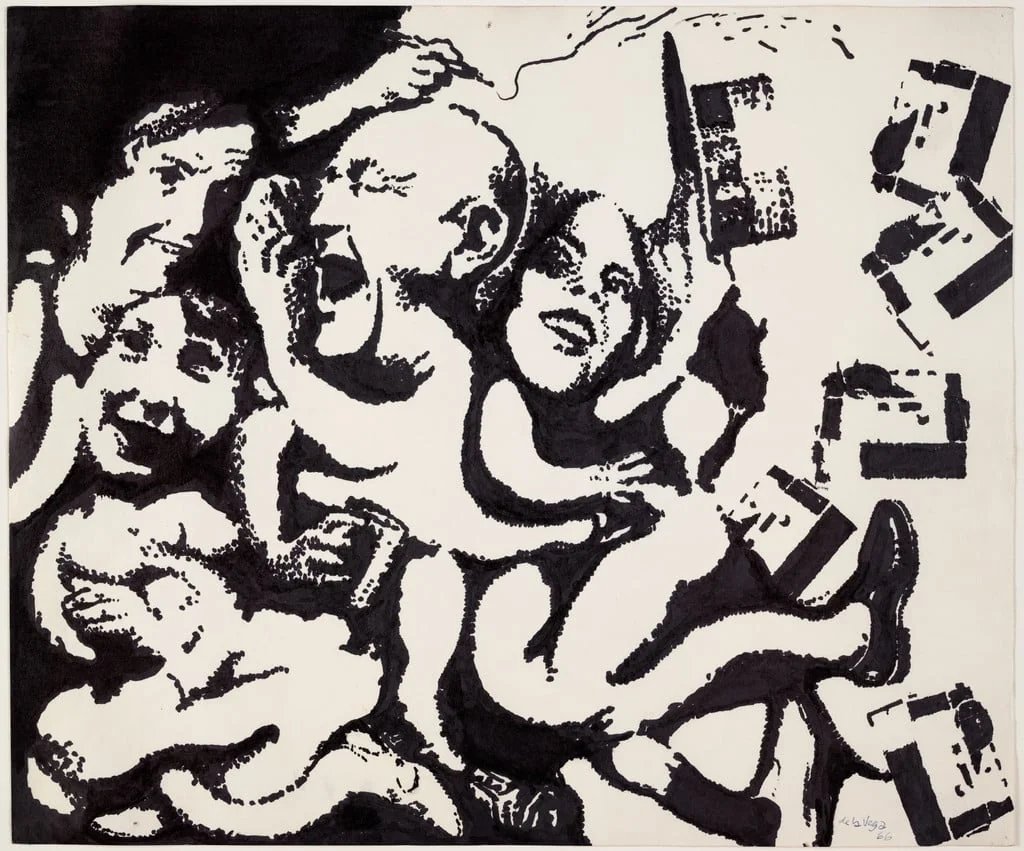 Untitled, by Jorge de la Vega, ink, 1966