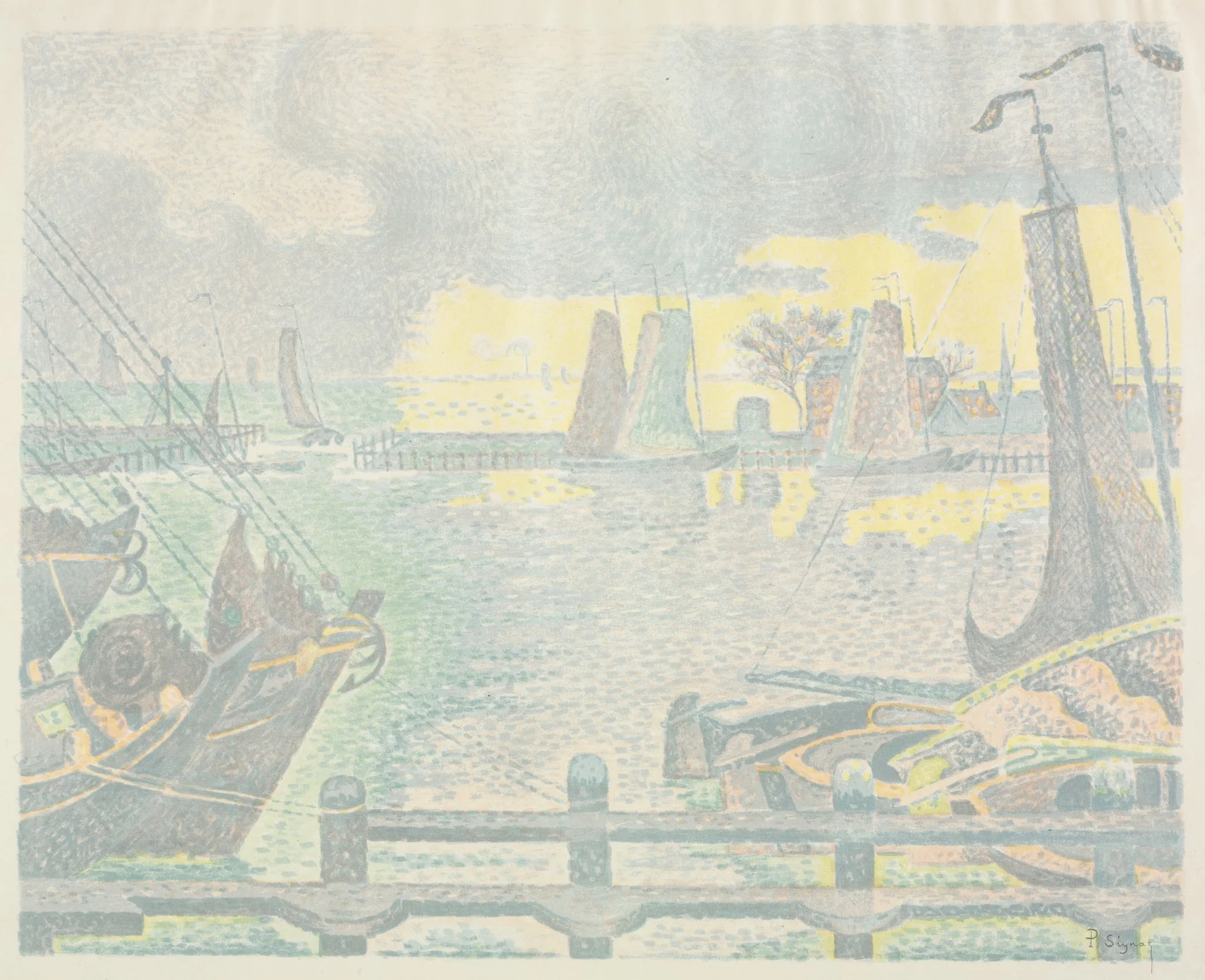 Boats at Flushing, by Paul Signac, 1895