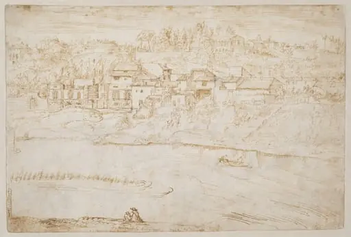 View of the Janiculum Hill Seen from the Tiber (recto)