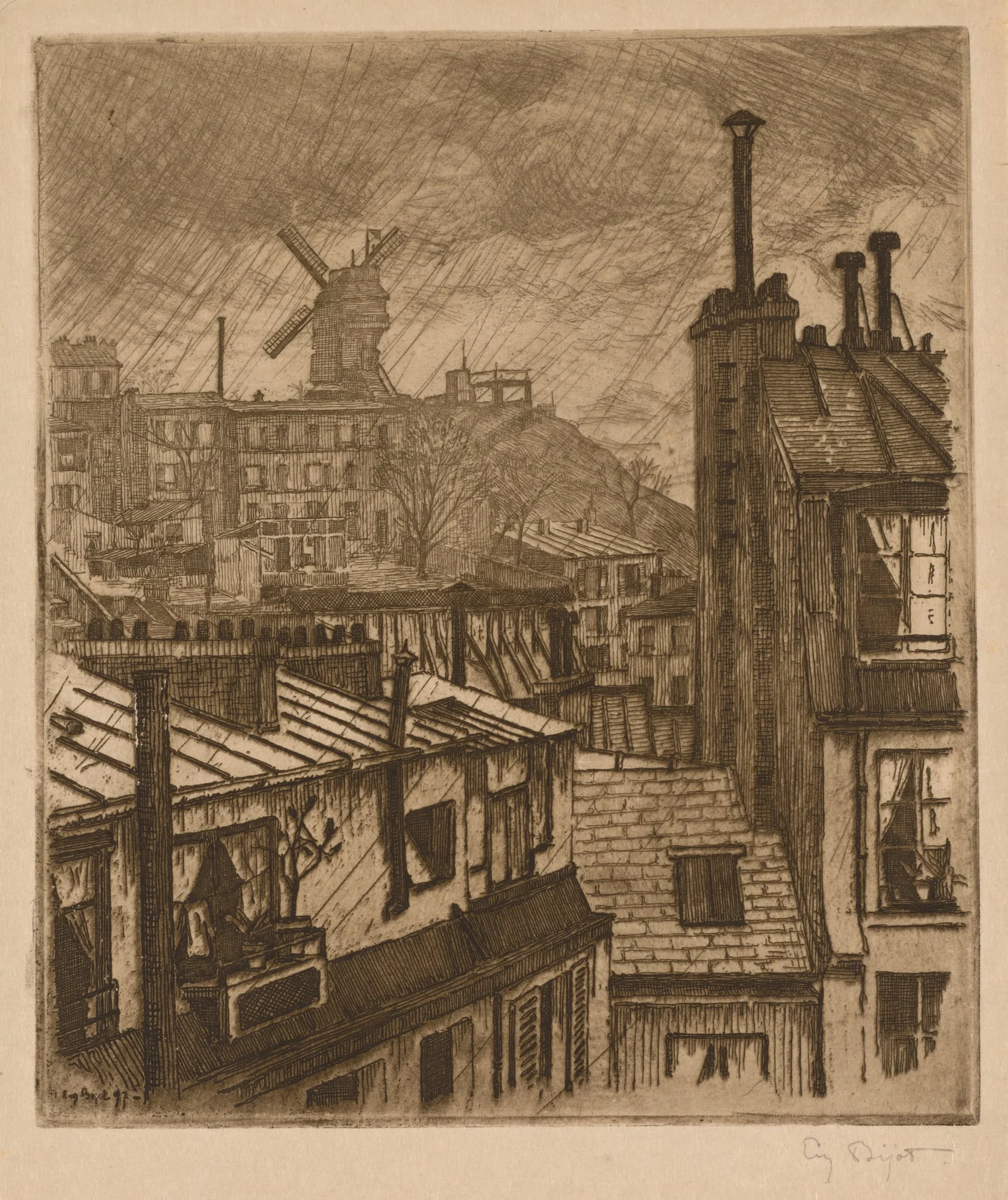 Montmartre, le Moulin de la Gallette, by Eugène Béjot, 1897