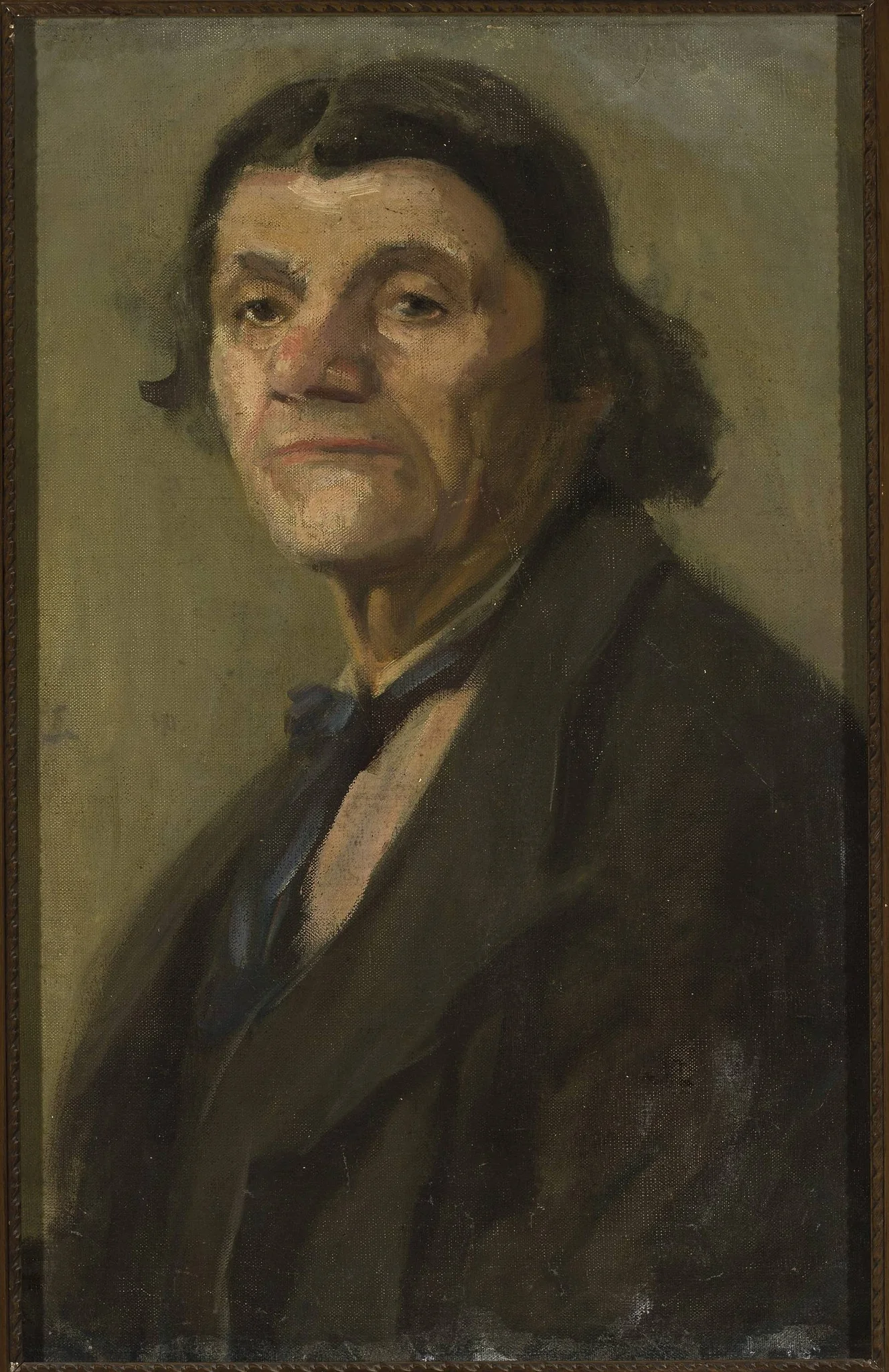 Male portrait, by Stanisław Lentz, oil, 1900