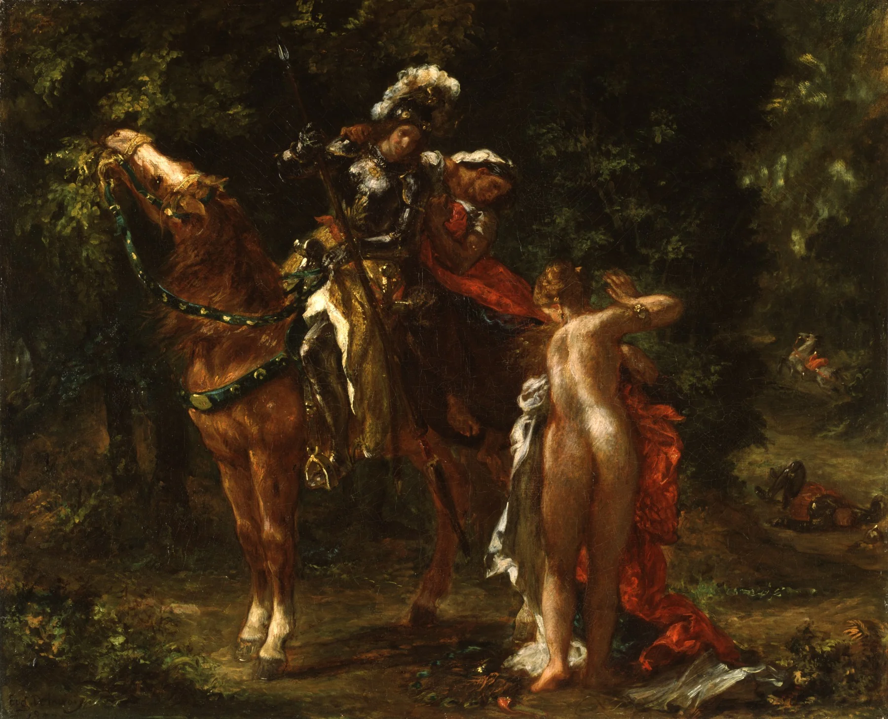 Marphise, by Eugène Delacroix, oil, 1852