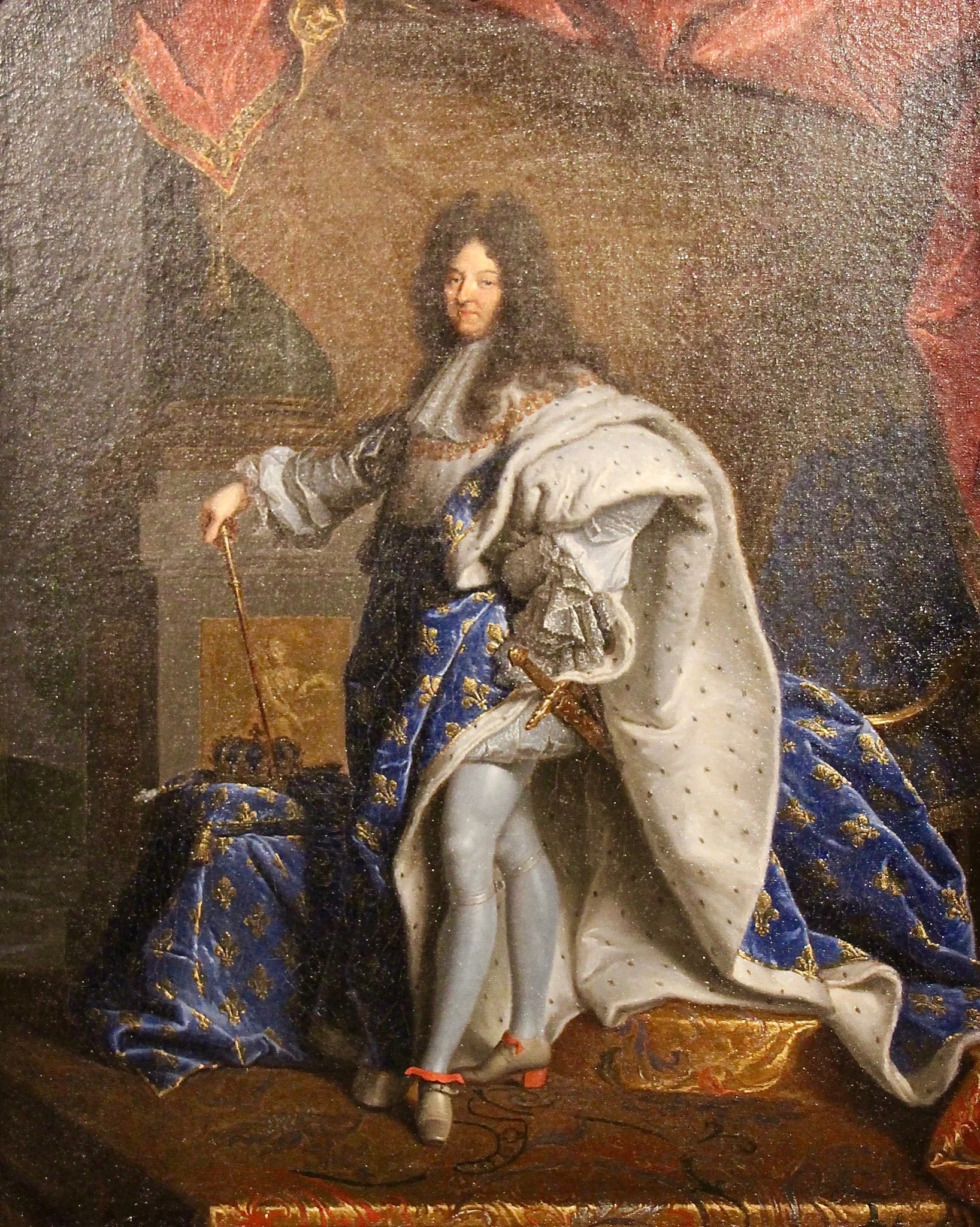 Modello for the Portrait of Louis XIV in Royal Ceremonial Robes, by Rigaud Hyacinthe, oil, 1701