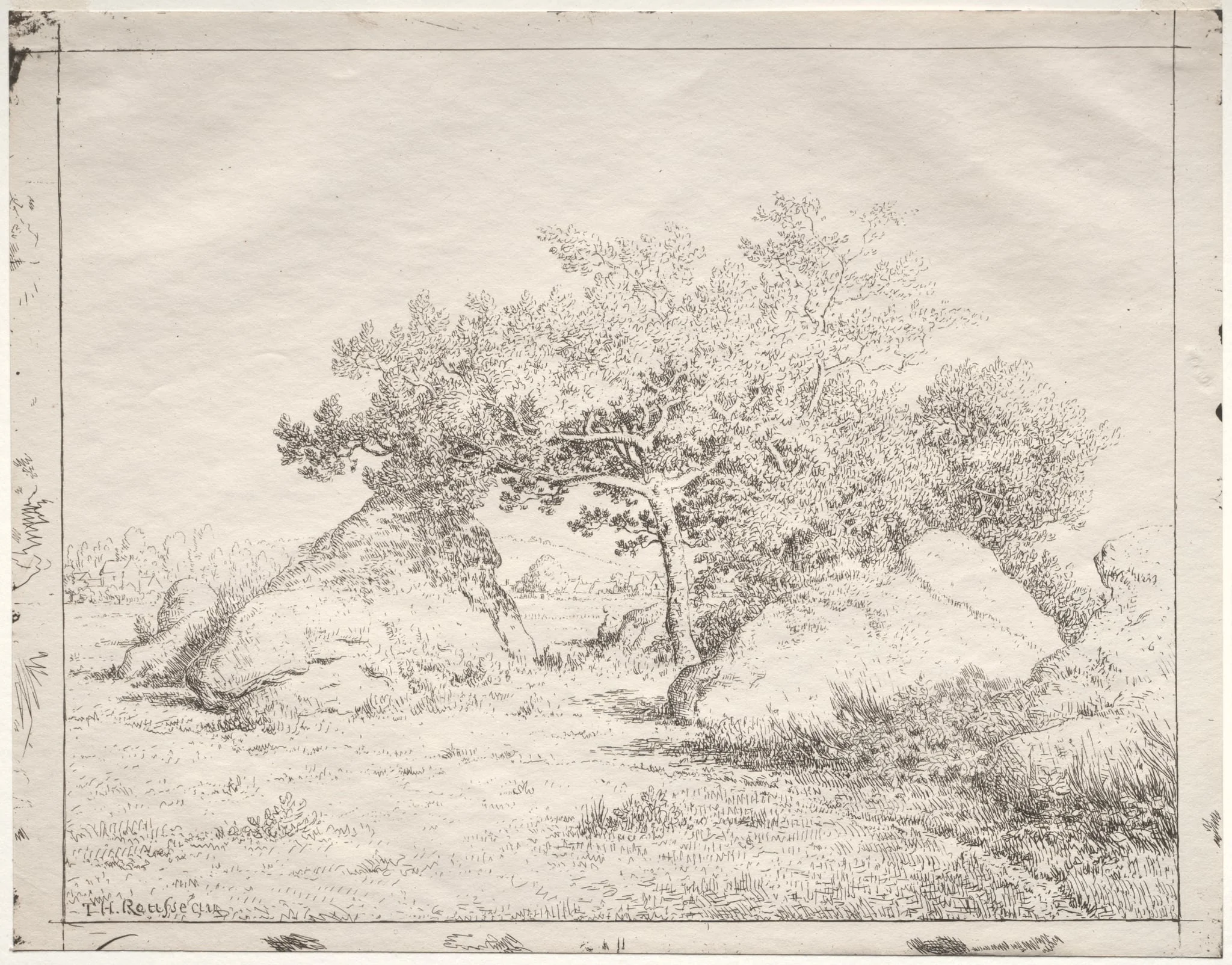Cherry Tree at Blau, by Théodore Rousseau, 1862