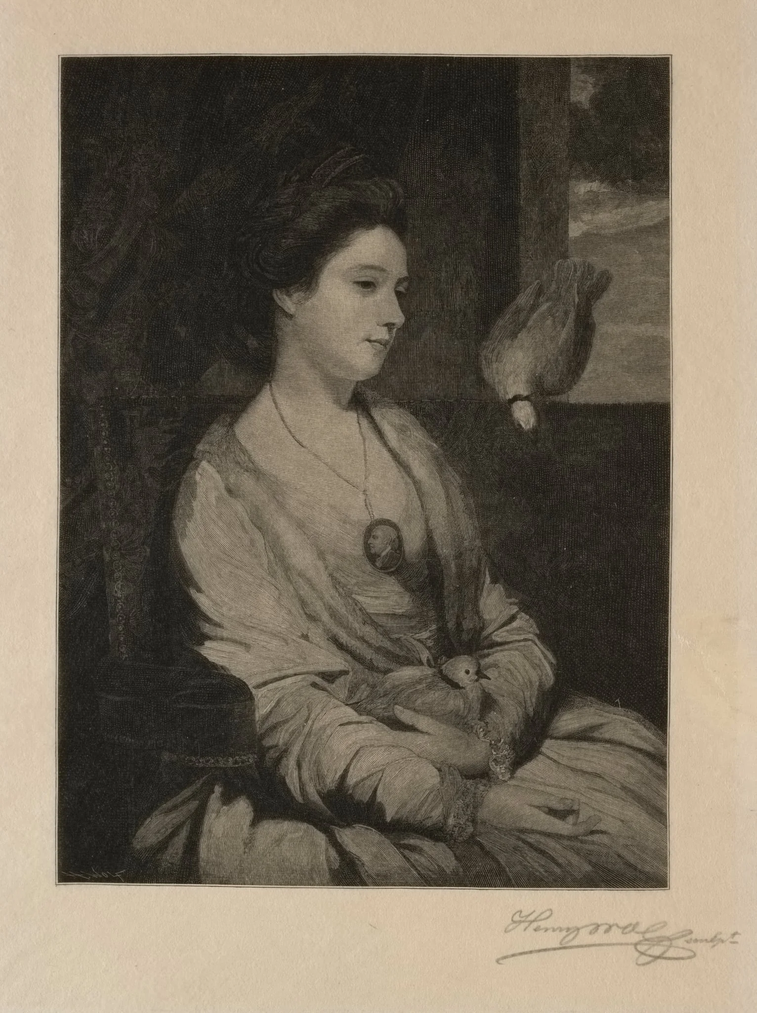 Girl with Doves, by Henry Wolf, 1894