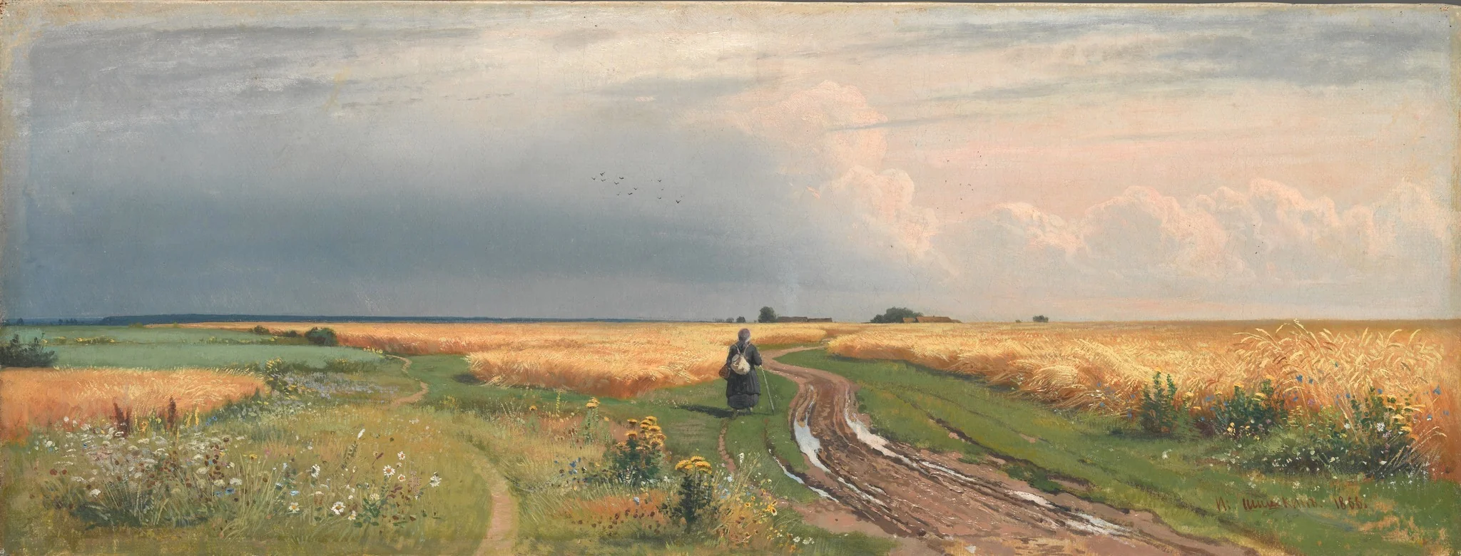 In the Rye, by Ivan Shishkin, oil, 1866