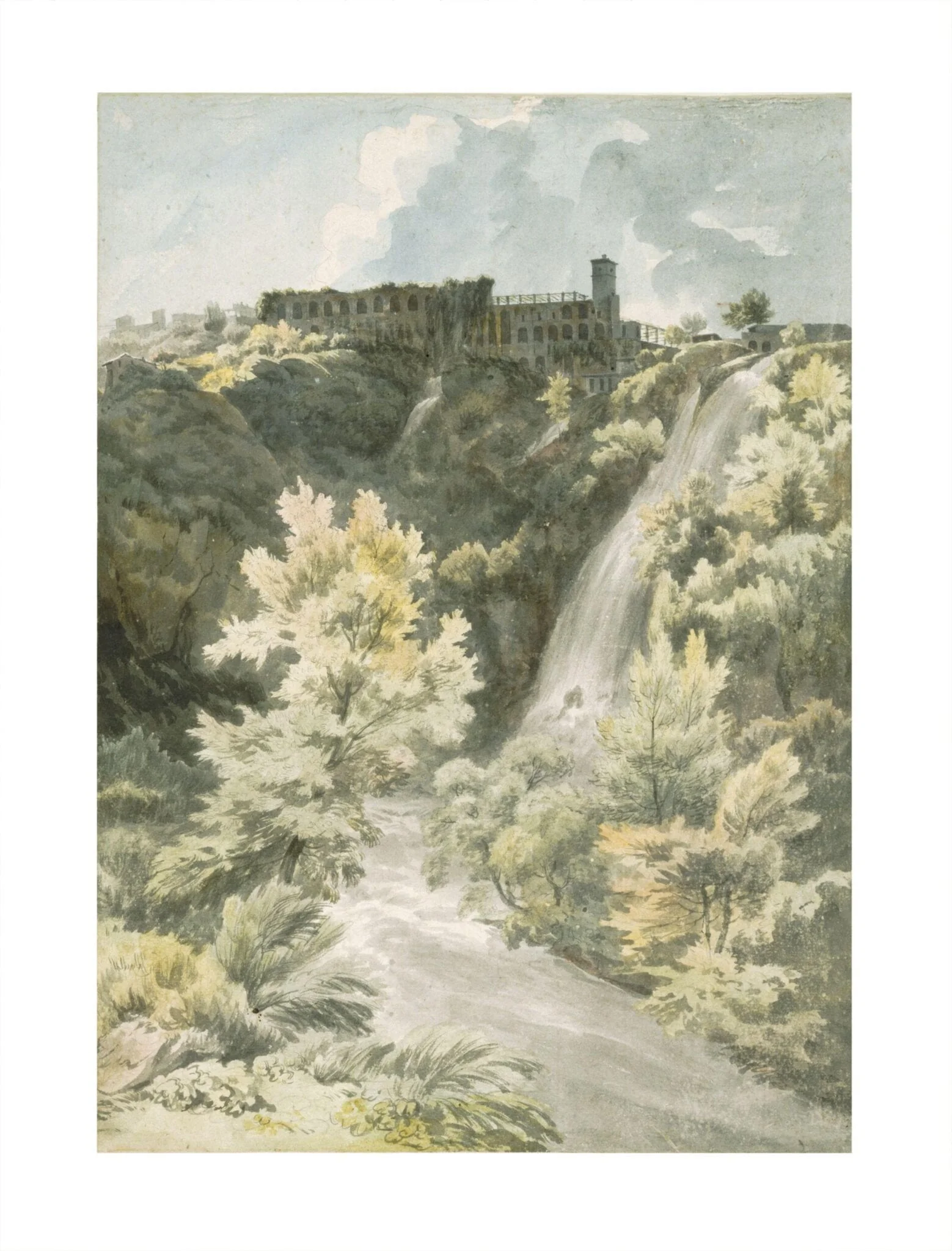 The Villa of Maecenas, Tivoli, by John 'Warwick' Smith, watercolor, 1781