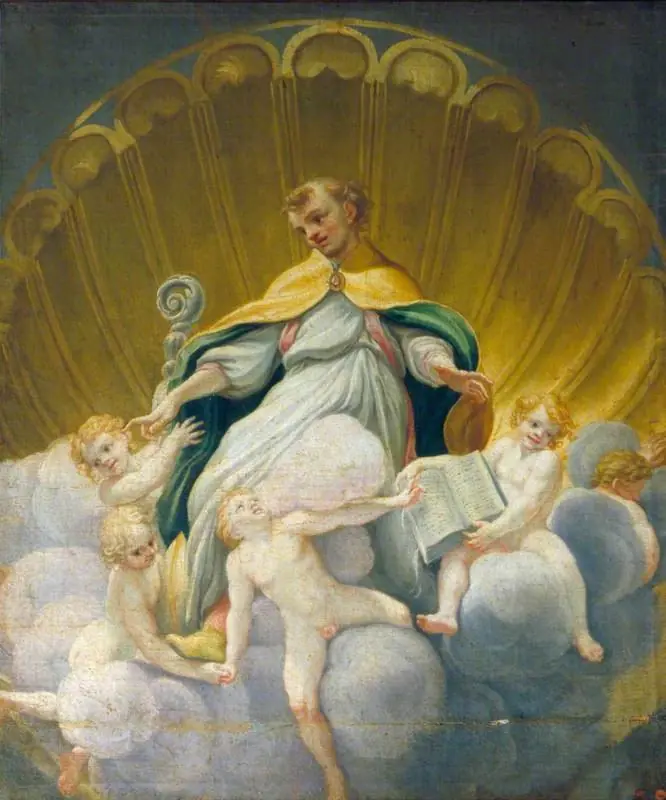 Saint Hilary Surrounded by Angels (copy of the fresco in the cupola of Parma Cathedral)