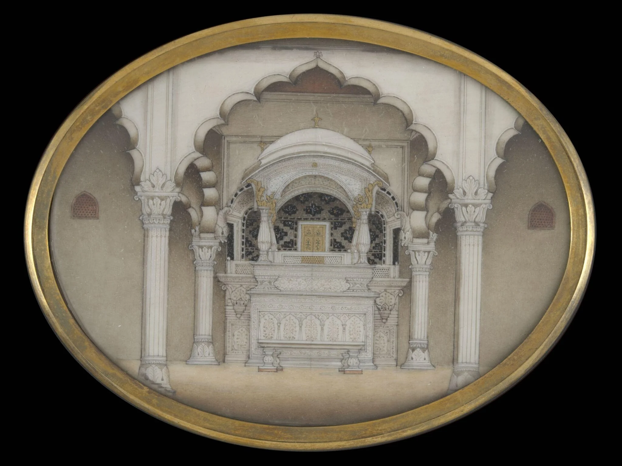 One of five views of Delhi and one of Lahore., by Unknown, paint, 1850