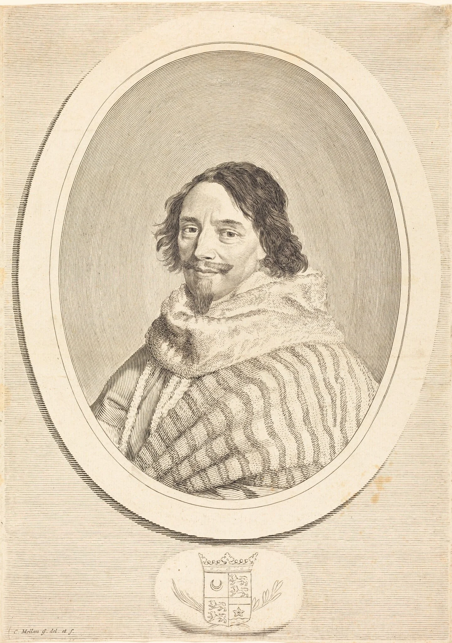 Henri de Mesmes, by Claude Mellan, ink, 1643