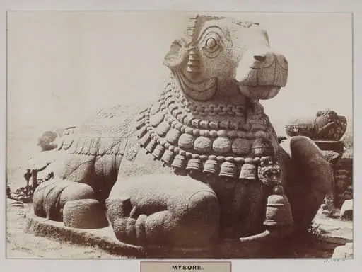 Sculpture of Nandi at the French rocks at Mysore