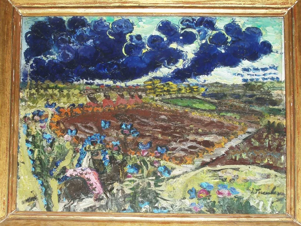 Peisaj cu măgar, by Ion Țuculescu, unspecified, 1946