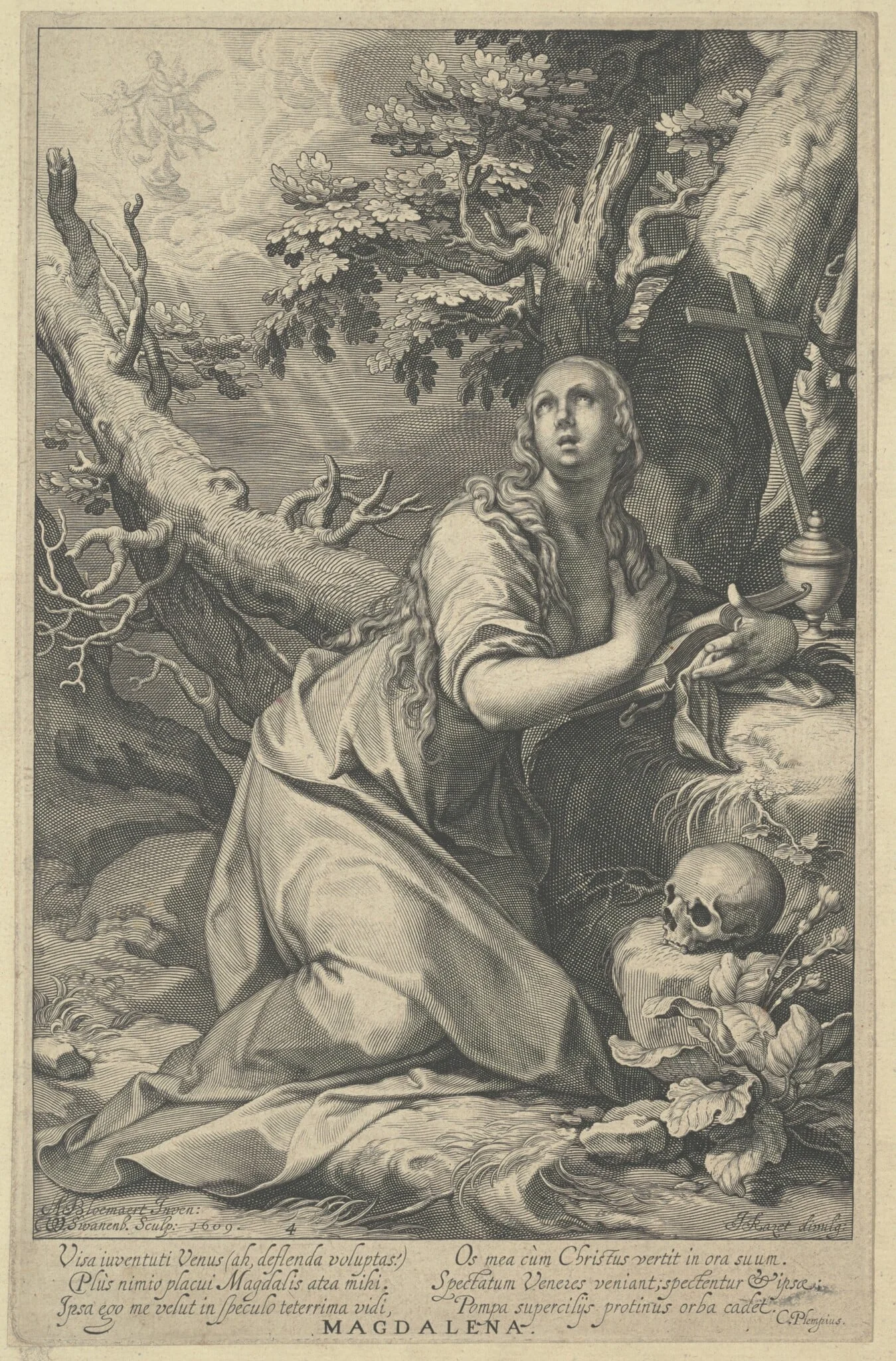 The Penitent Magdalene, by Willem van Swanenburgh, ink, 1609