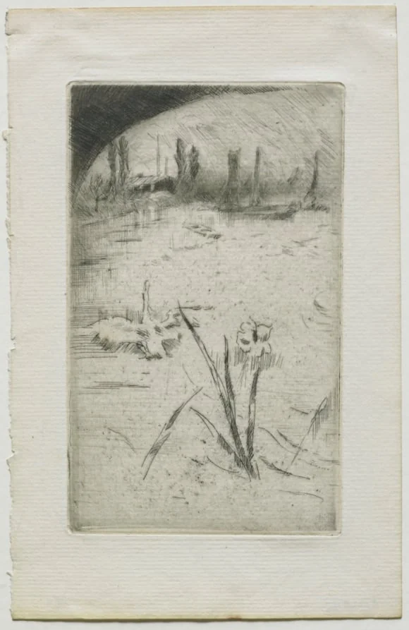Swan and Iris, by James McNeill Whistler, 1883