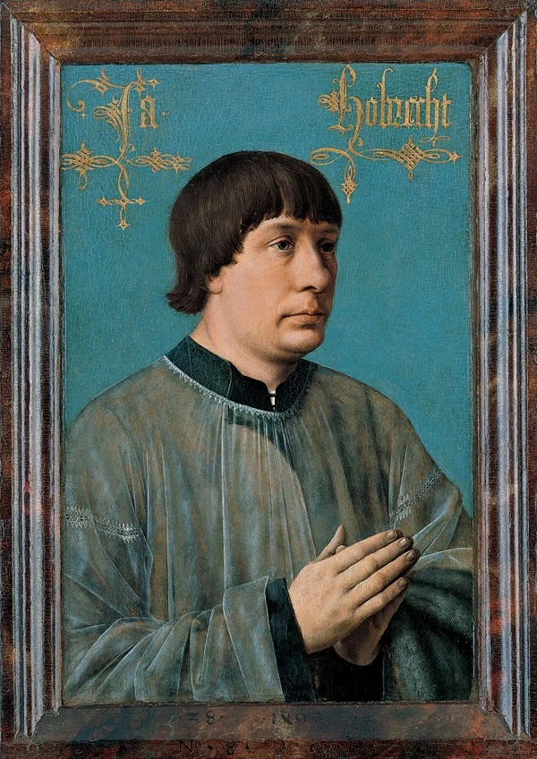 Portrait of Jacob Obrecht, by Unknown, oil, 1498