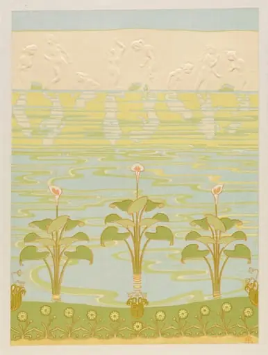 Decoration in Enameled Tiles for Bathroom