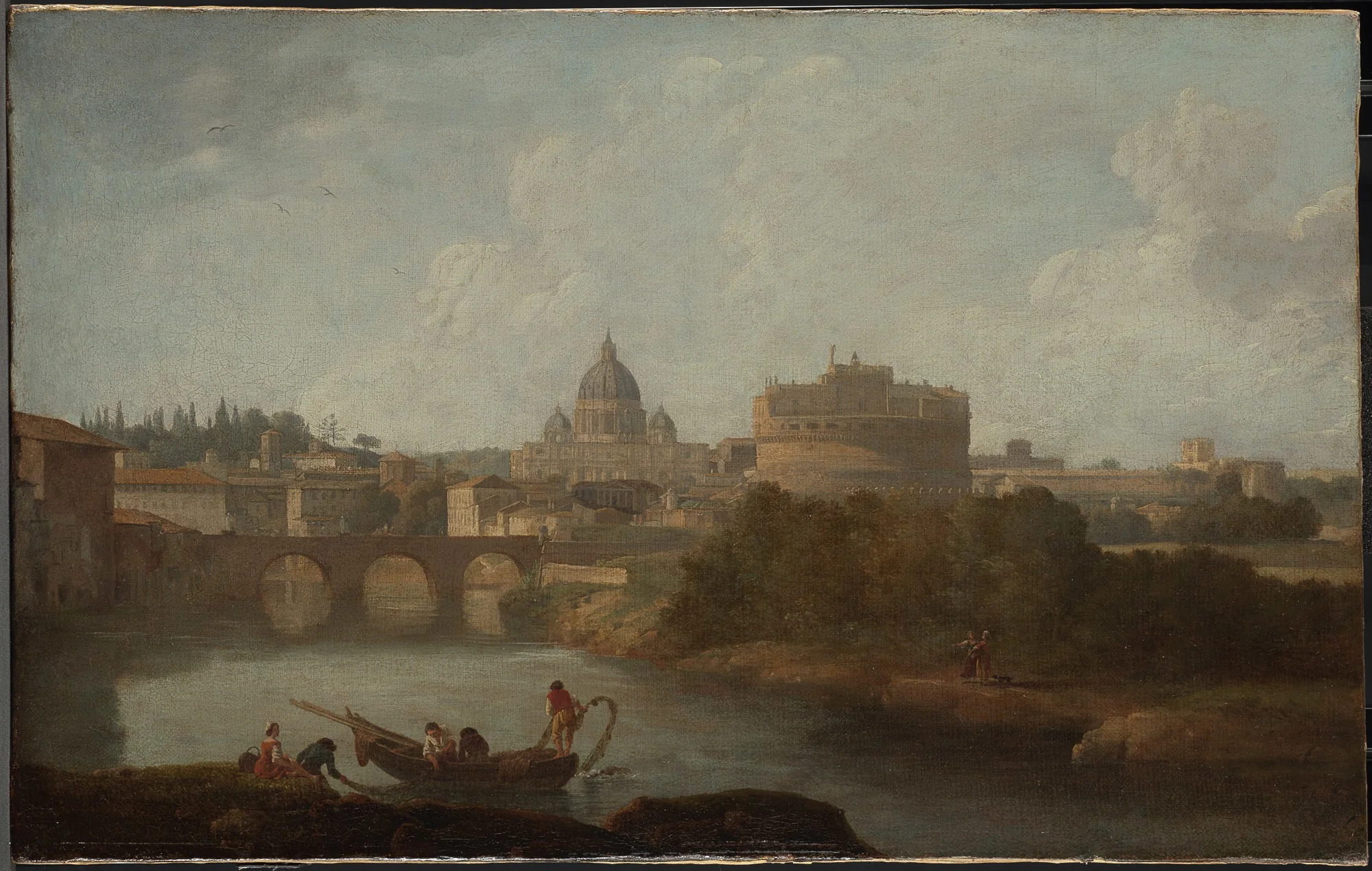 Engelsburg und St. Peter in Rom, by Claude-Joseph Vernet, unspecified