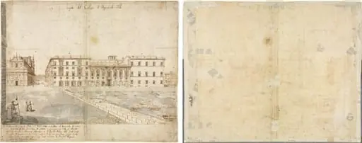Eighteen Views of Rome: The Collegio di Propaganda Fide (recto); Sketches of Windows and Pilasters of the Attic Storey of the Collegio di Propaganda Fide (verso)