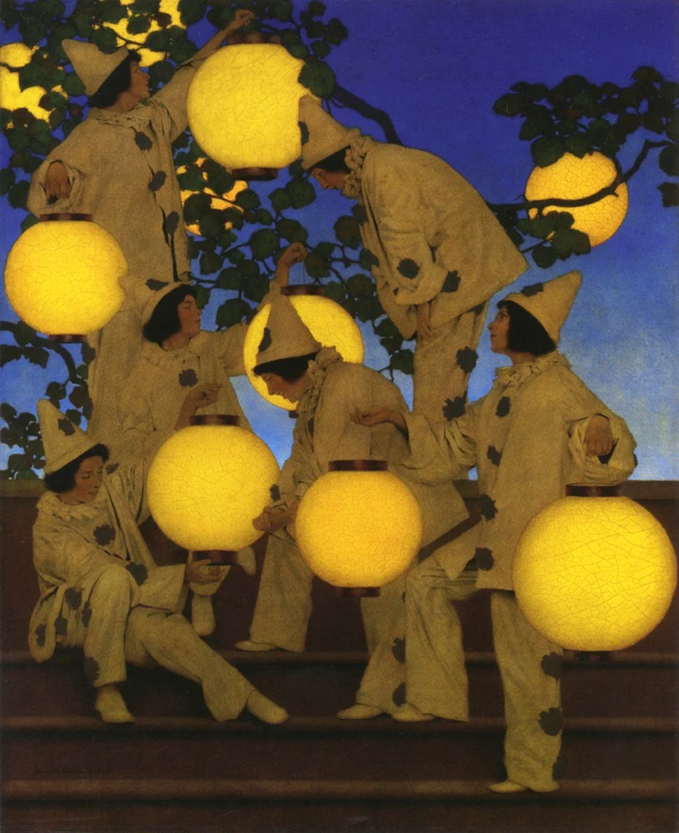 The Lantern Bearers, by Maxfield Parrish, unspecified, 1908
