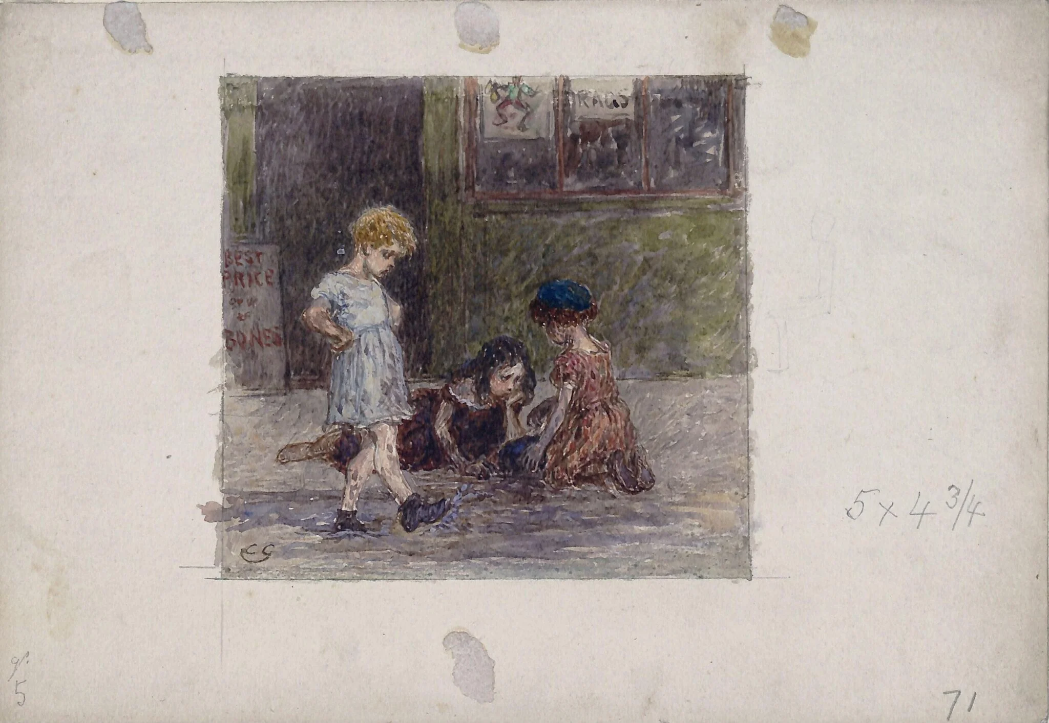 Gutter Children, by Charles Green, watercolor, 1850