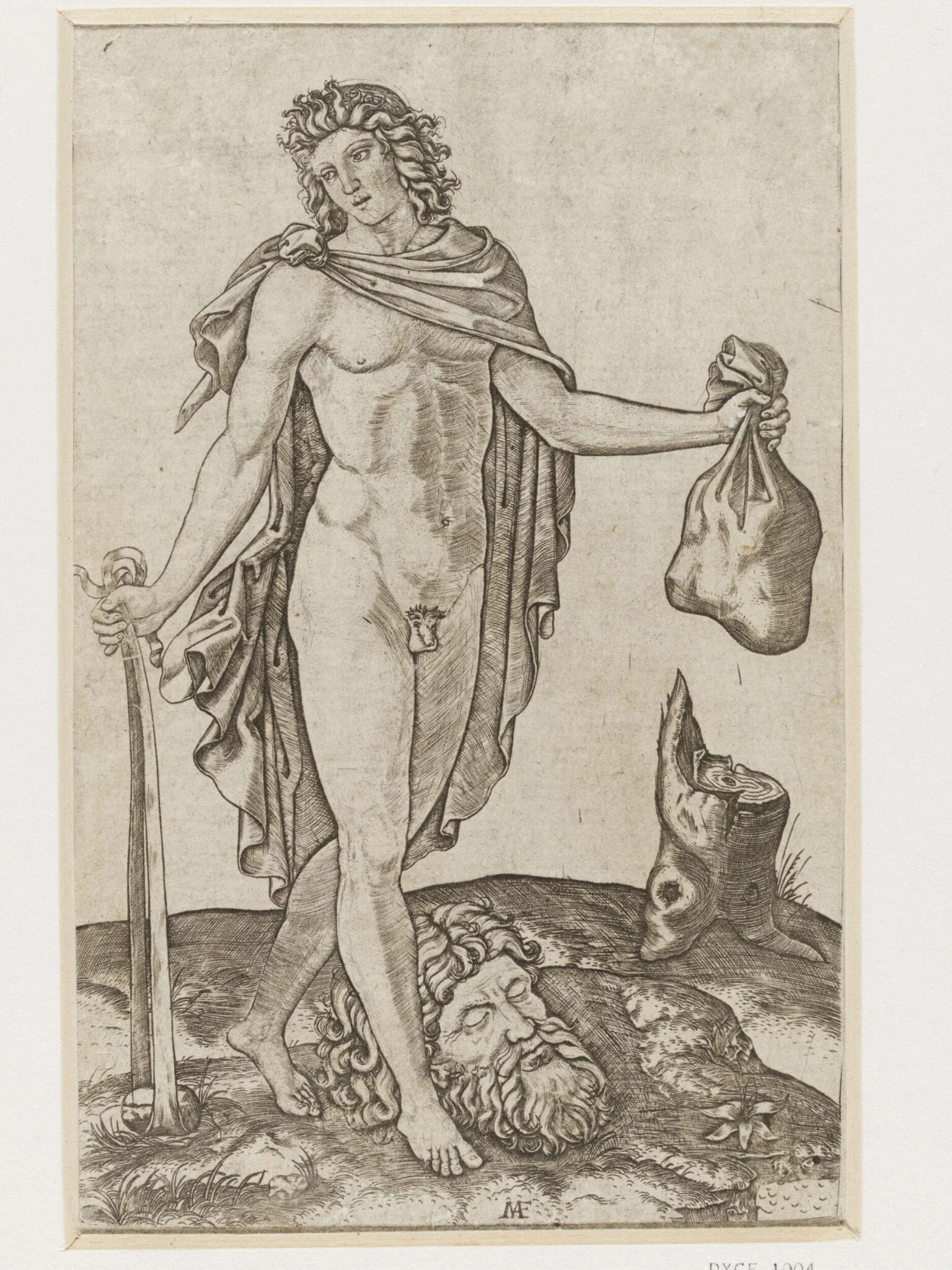 David standing with the head of Goliath