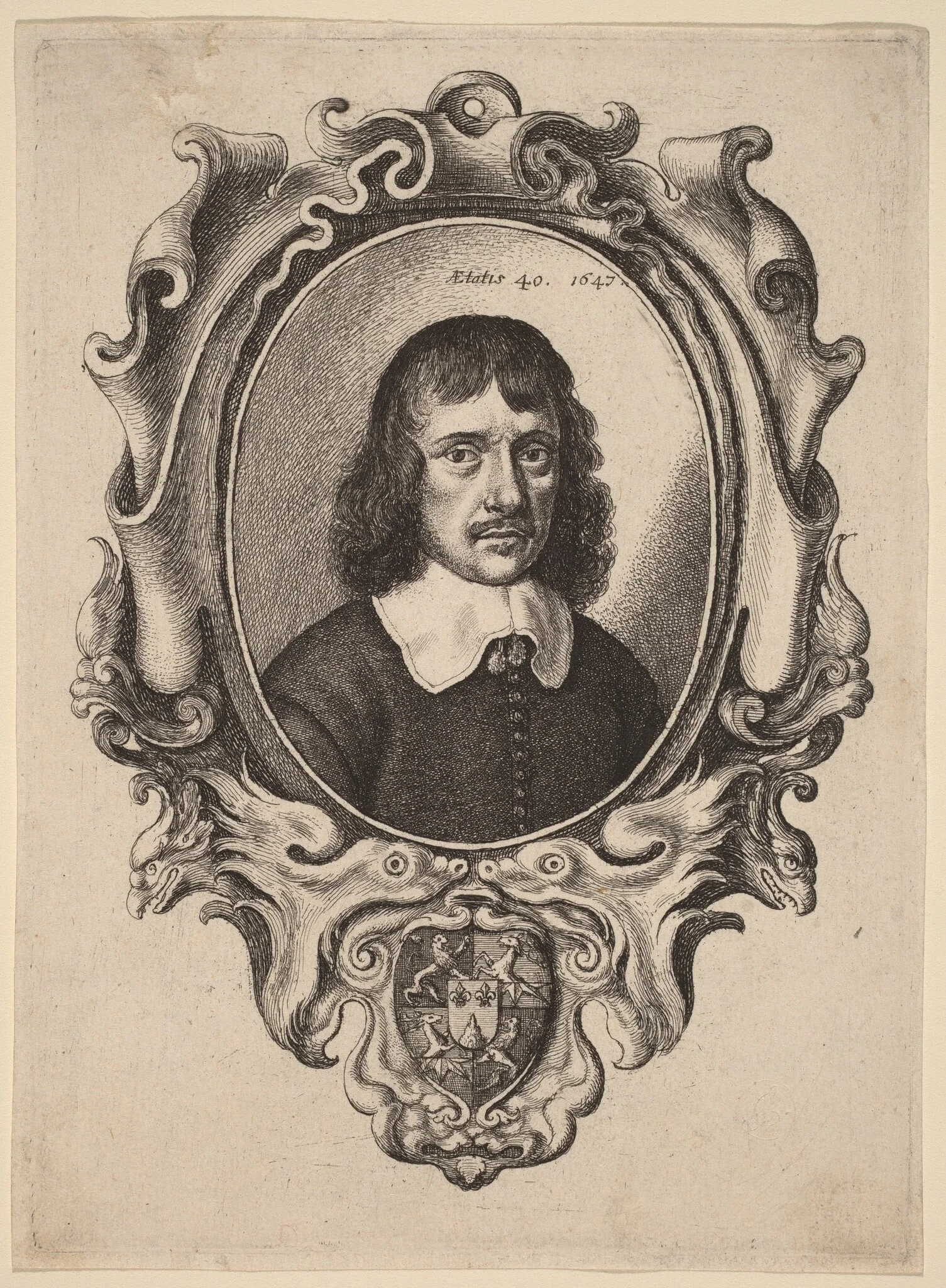 Self-Portrait, by Wenceslaus Hollar, ink, 1647