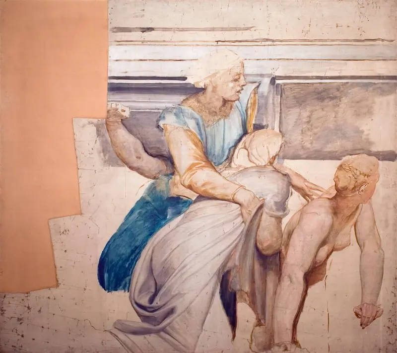 Figure Group (cartoon for the south wall, left centre of the ceiling cove, Dining Room, Dorchester House)