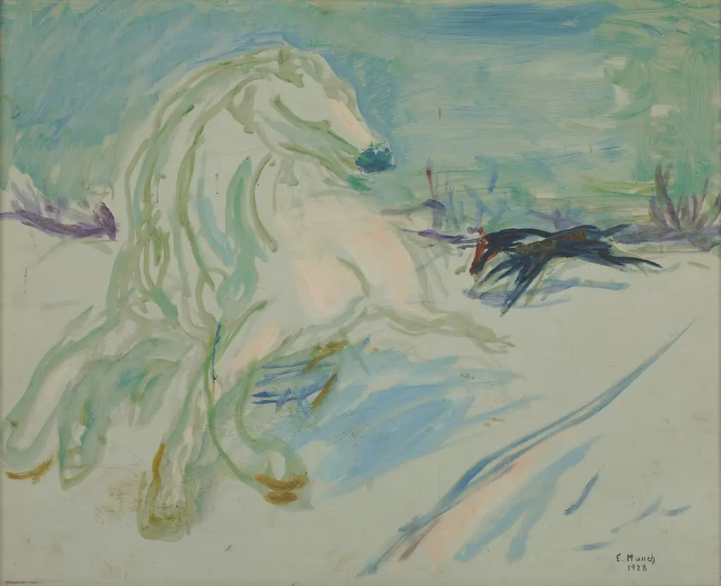 Galloping White Horse