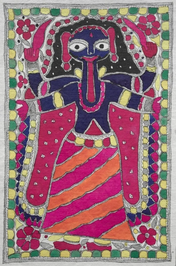 Devotional painting (female figure), by Unknown, unspecified, 1904